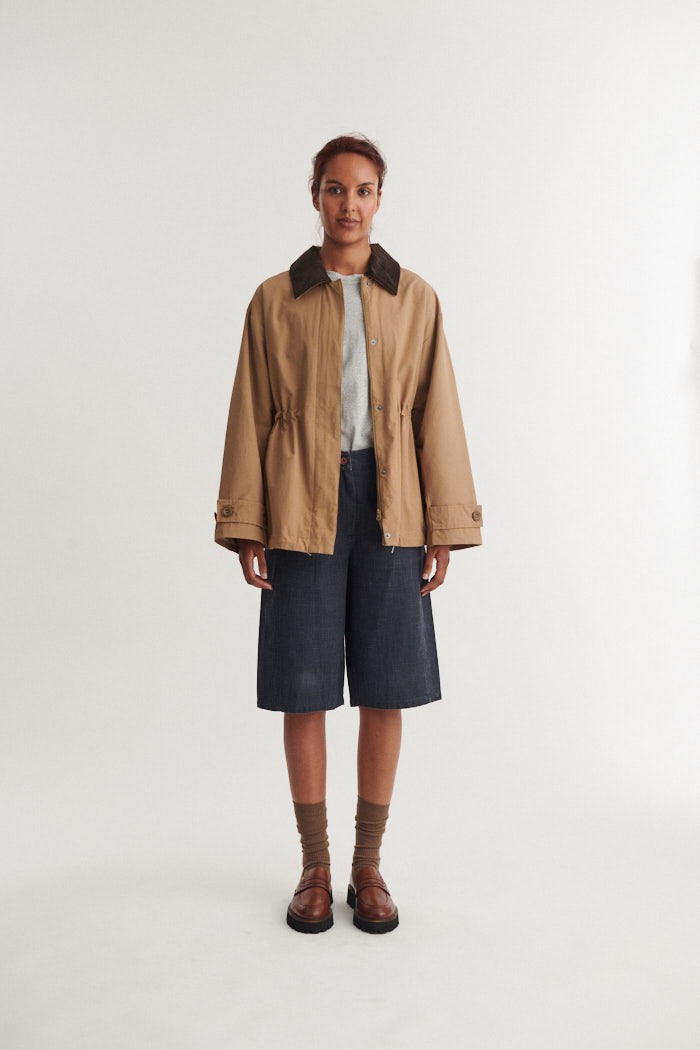 Basic Apparel Lin Jacket Jakker 537 Sepia Tint